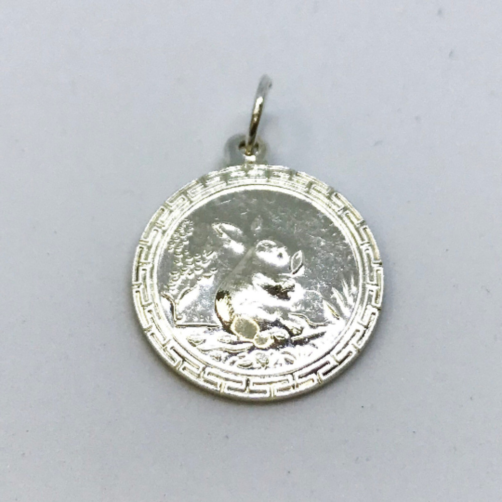 sterling Silver Year of the Rabbit Lucky Pendant